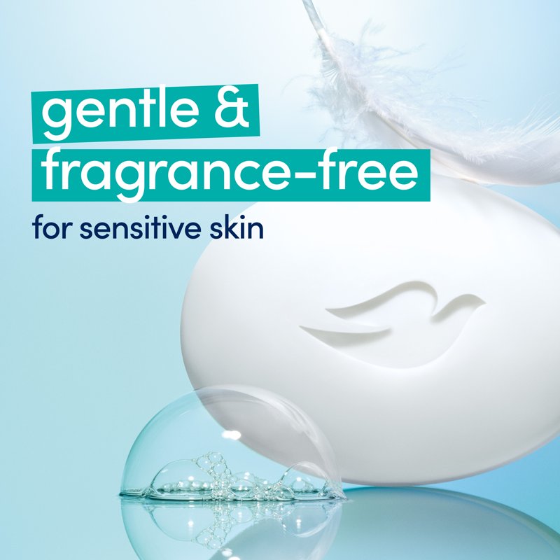 Dove Beauty Bar Soap for Sensitive Skin - Fragrance Free & Hypoallergenic
