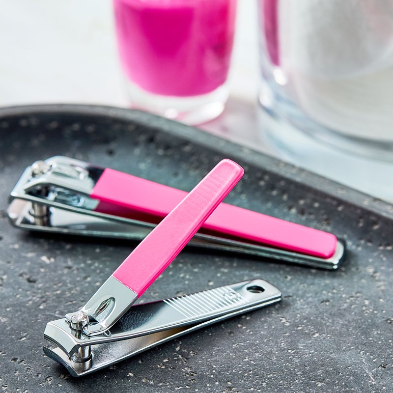Fingernail & Toenail Clippers Set - Ultra-Sharp Pink, 2 Pieces