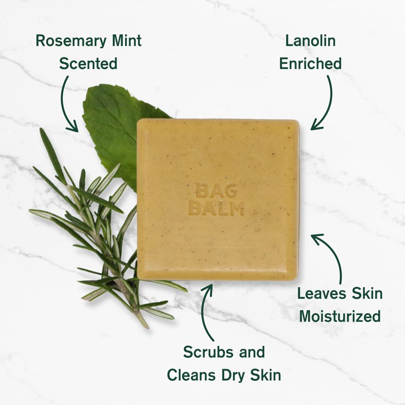Exfoliating Bar Soap - Rosemary Mint, 3.9oz for Soft Skin