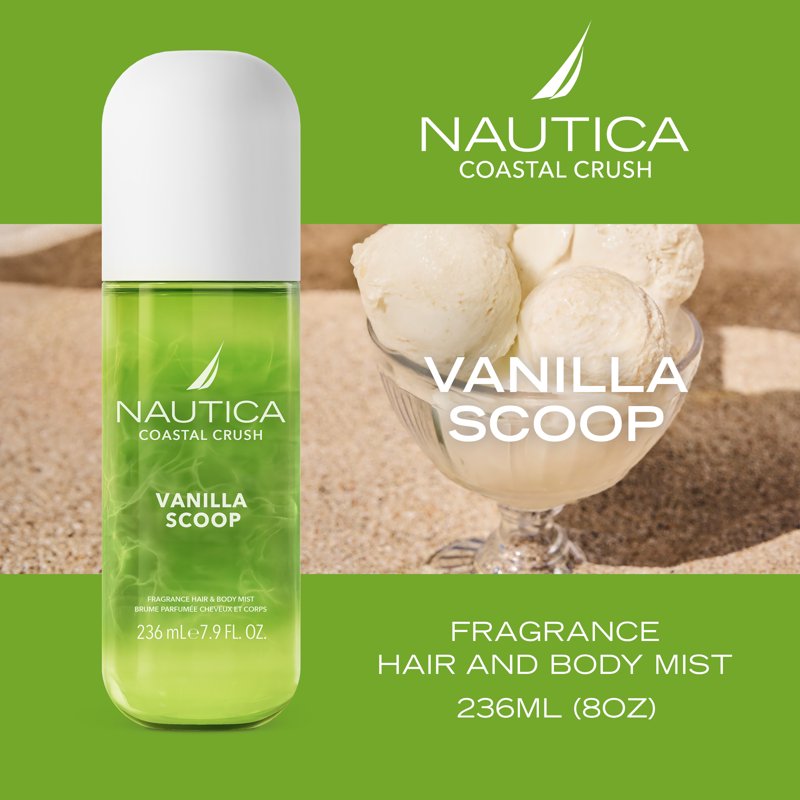 Coastal Crush Vanilla Scoop Body & Hair Mist - Gourmand Fragrance, 8oz
