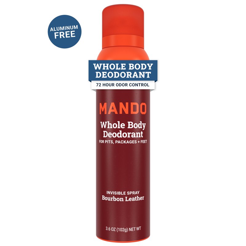 Whole Body Deodorant Spray - Aluminum-Free, 72-Hour Odor Control, Bourbon Leather, 3.6 oz