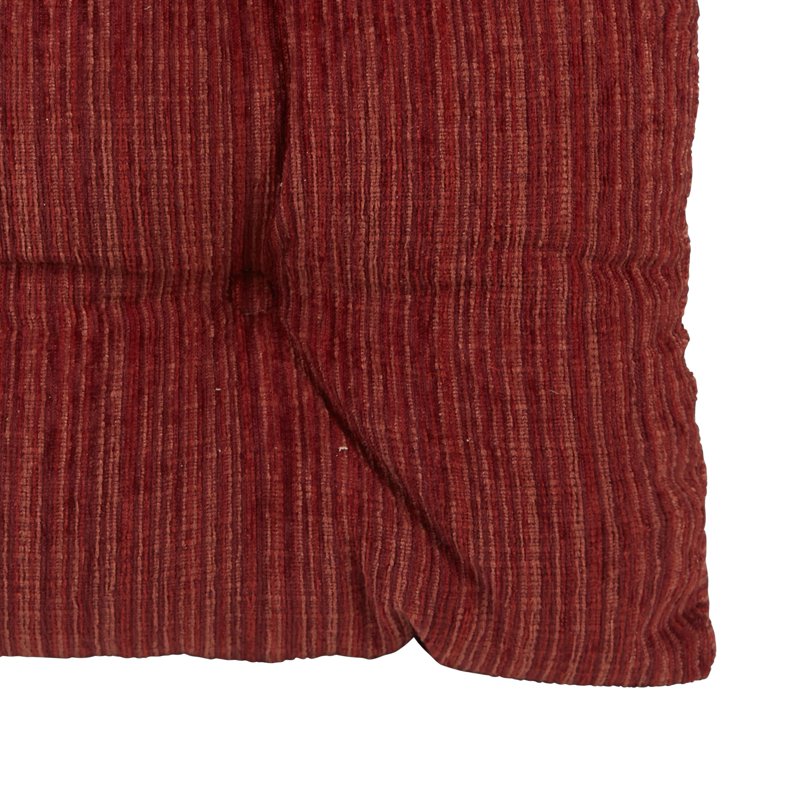 Non-Slip 17" x 17" Polar Chenille Chair Cushions - Red, Set of 2
