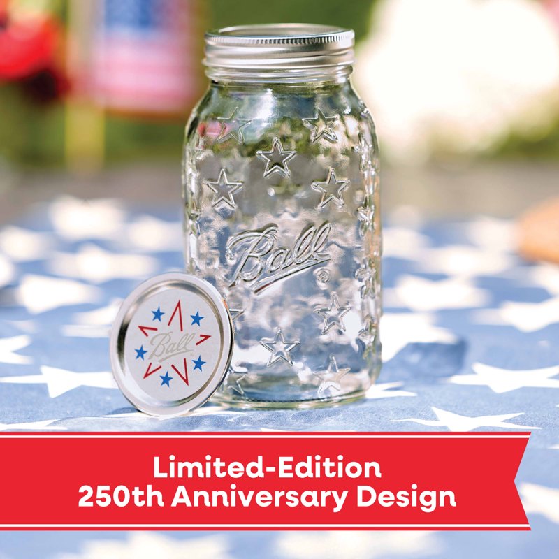 Limited Edition Ball Americana Quart Mason Jar - 3 Pack