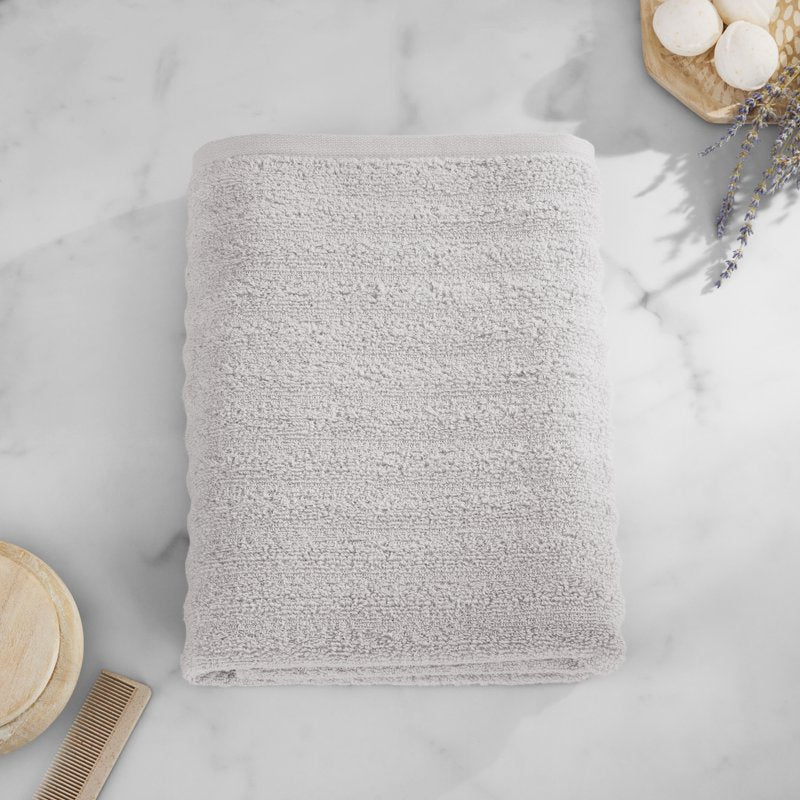 Mainstays Performance Bath Towel - Soft Silver, Quick Dry & Fade Resistant