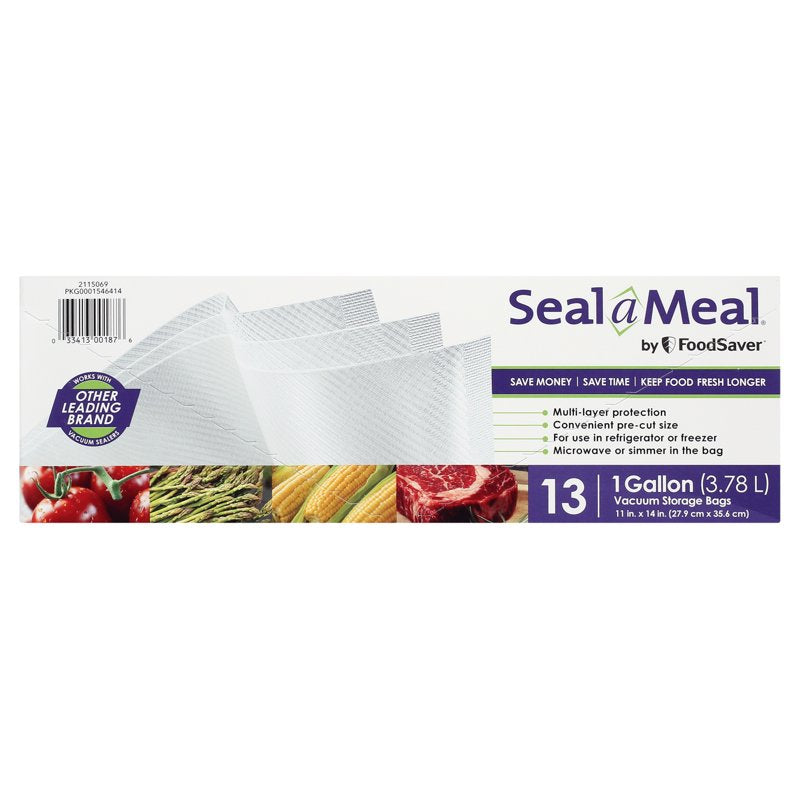 Gallon Vacuum Sealer Bags - 2 Pack, 13 Count, BPA-Free