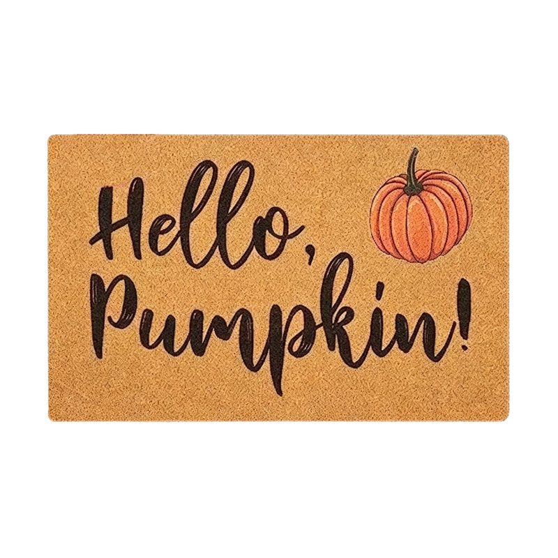Halloween Door Mat 24x16 Inch Pumpkin Doormat Non Slip Entryway Rug - Pumpkin-E