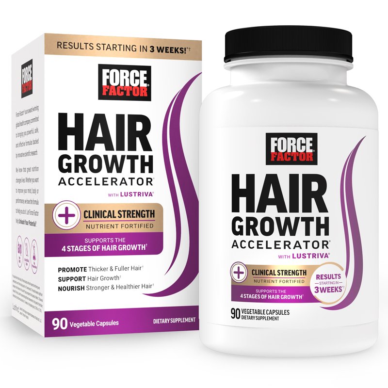 Hair Growth Vitamins with Lustriva, Biotin & Ashwagandha - 90 Capsules