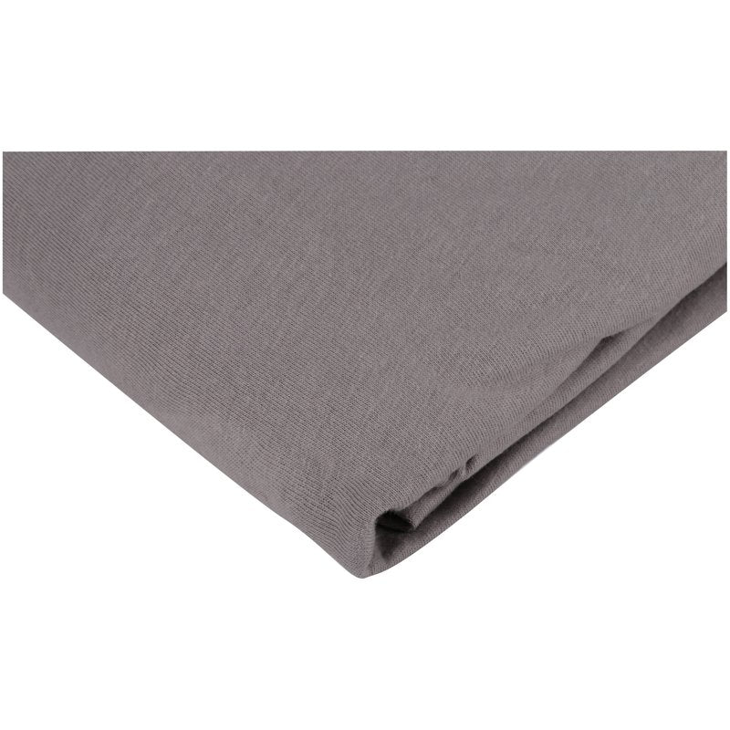 Gray Fitted Crib Sheet 28x52 Inches - Soft Breathable 100% Cotton Jersey, Enhanced Thickness for Baby & Toddler