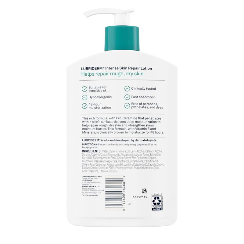 Lubriderm Intense Skin Repair Lotion, Dry Skin, Vitamin E, 16 fl. oz