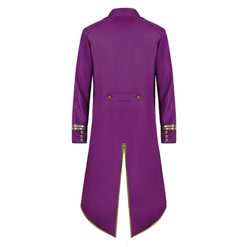 Men's Retro Tuxedo Jacket - Purple, L - Fall Halloween Costume