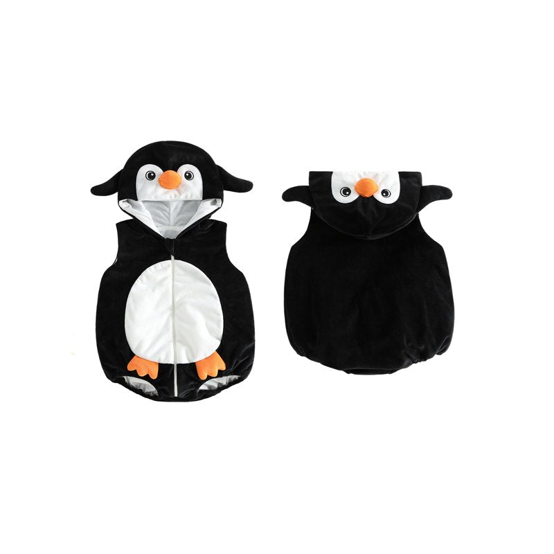 Newborn Baby Boy Penguin Costume - Black 12-18 Months Infant Animal Cosplay Outfit
