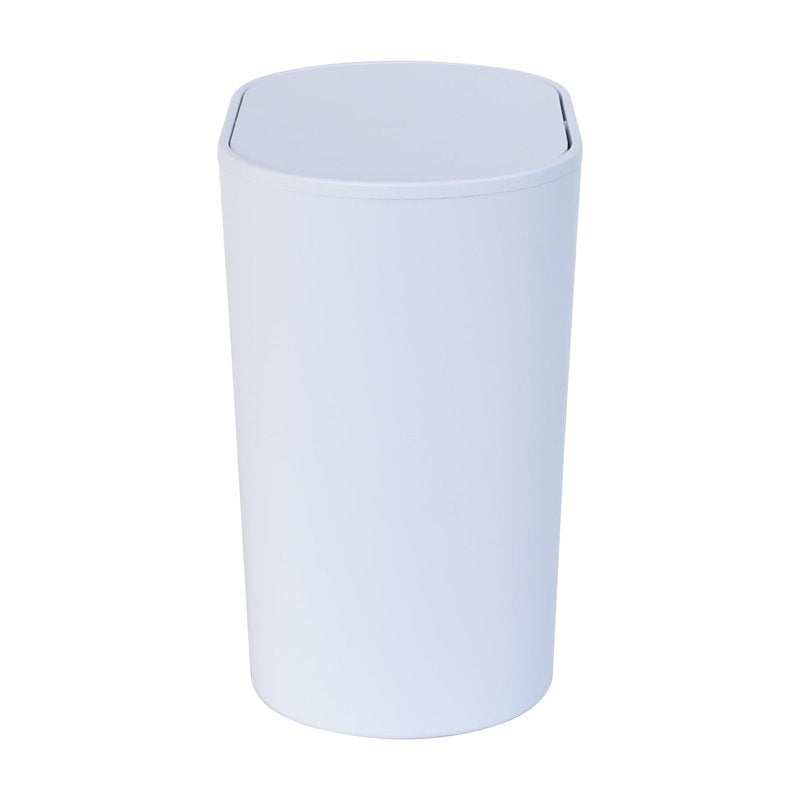 2 Gallon Flip Top Plastic Wastebasket - White