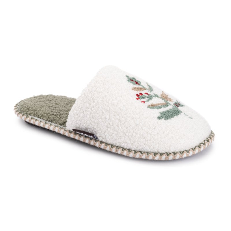 MUK LUKS Women's Sherpa Slippers with Winter Fauna Ivory Variation XL (11-12)