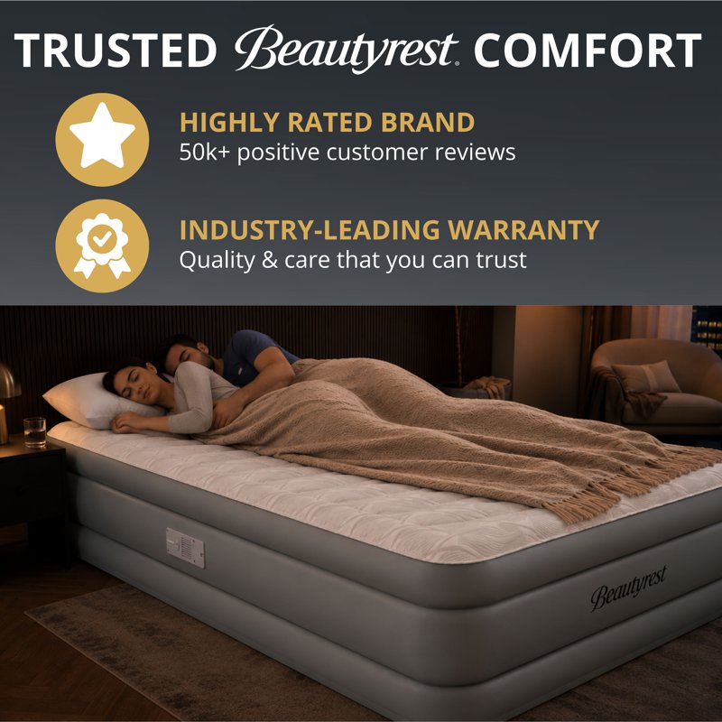 Full Size Luxury Air Mattress with Auto Shut-Off Pump - Cooling Top - Raised 20in