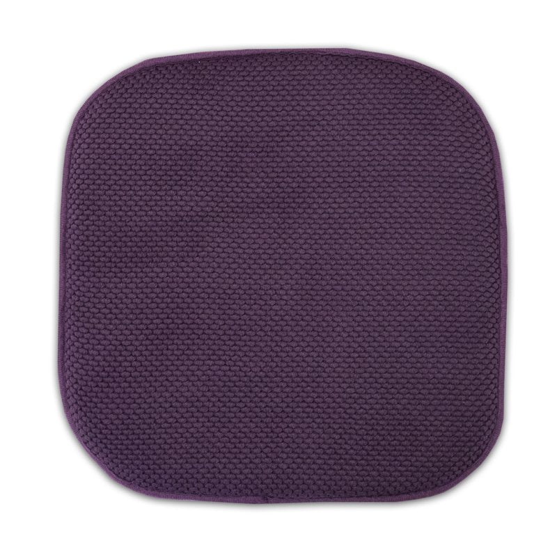 Memory Foam Chair Pad - Non-Slip Back 16" x 16" - Eggplant, 6-Pack