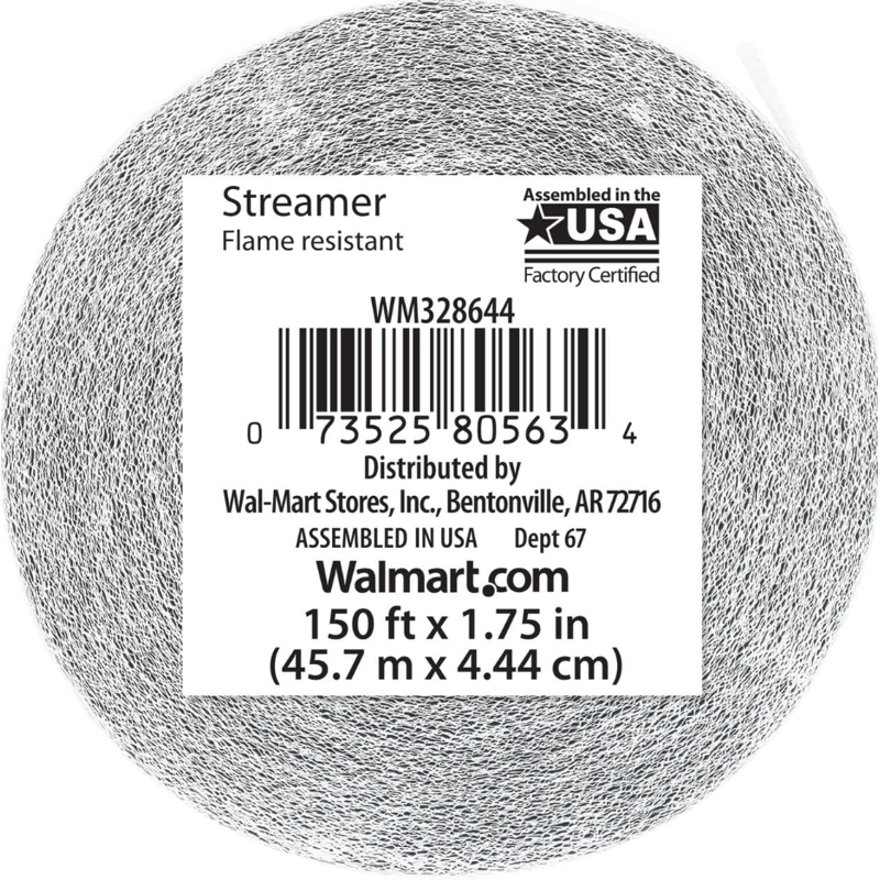 White Party Streamer 150 ft - Decorative Paper Garland for Events