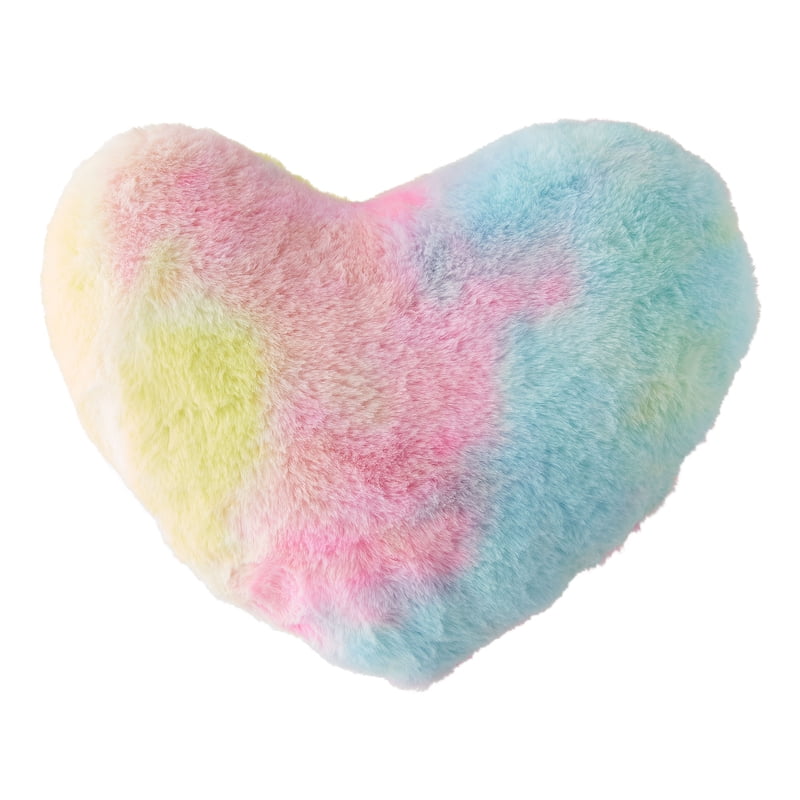 (2 Pack) Plush Tie-Dye Heart Toddler Pillow - Soft, Cozy, & Machine Washable
