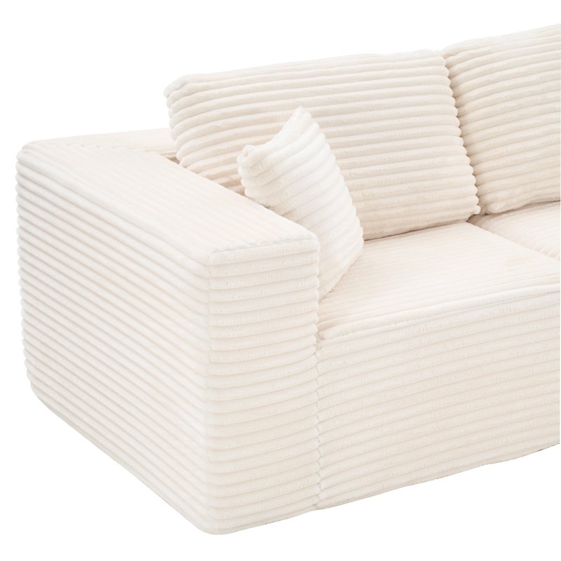 104" Modular Sofa - Zero-Assembly Corduroy Sleeper for Small Spaces