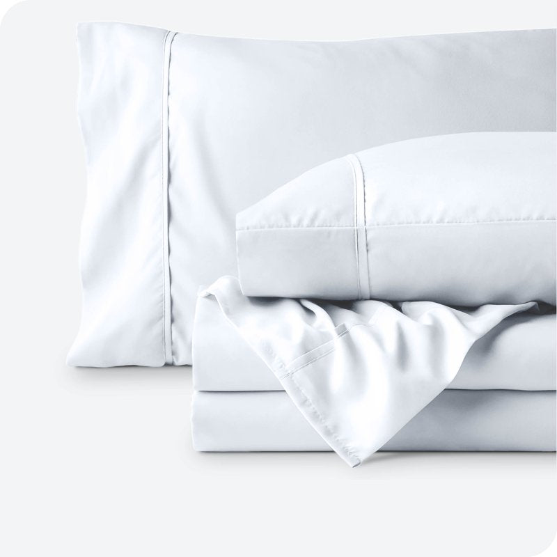 Queen White Microfiber Sheet Set - Wrinkle Resistant & Deep Pocket Bedding