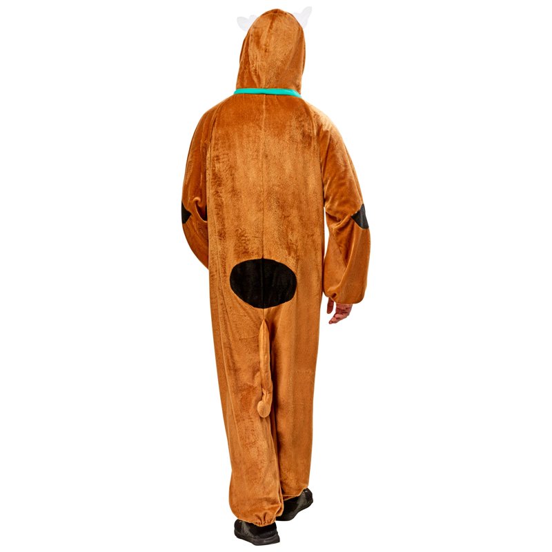 Scooby Doo Halloween Costume for Adults Men’s Small S 28-30 - Cozy Jumpsuit with Tail