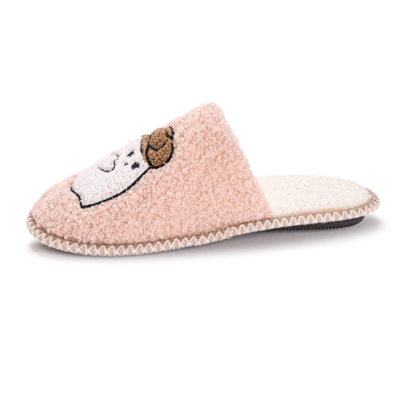 MUK LUKS Women's Punch Needle Slippers Cowgirl Ghost S (5-6) Fall Halloween Novelty