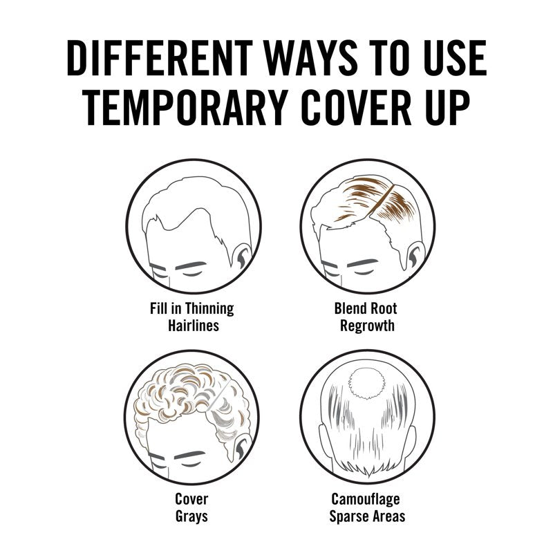 Temporary Hair Color Spray for Men - Black 2.5 oz