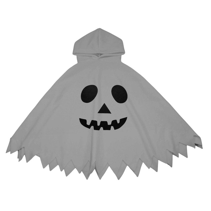 Kids Ghostface Costume Cape Unisex Hoodie Dress Up Clothes for 10-12 Years - Grey