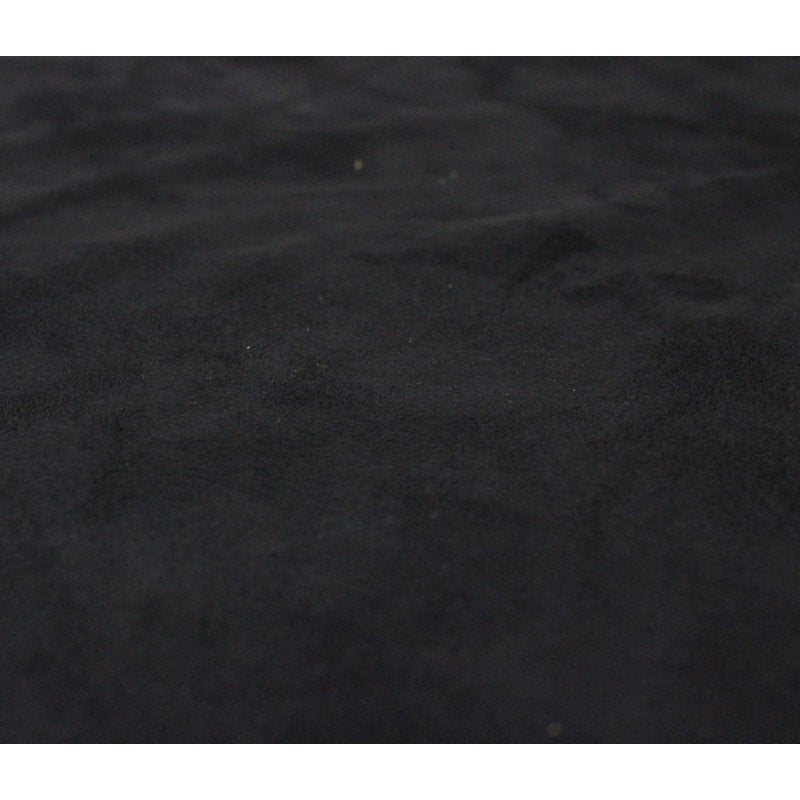 Faux Suede Fabric by the Yard - Black - 58” Wide Polyester Craft Material