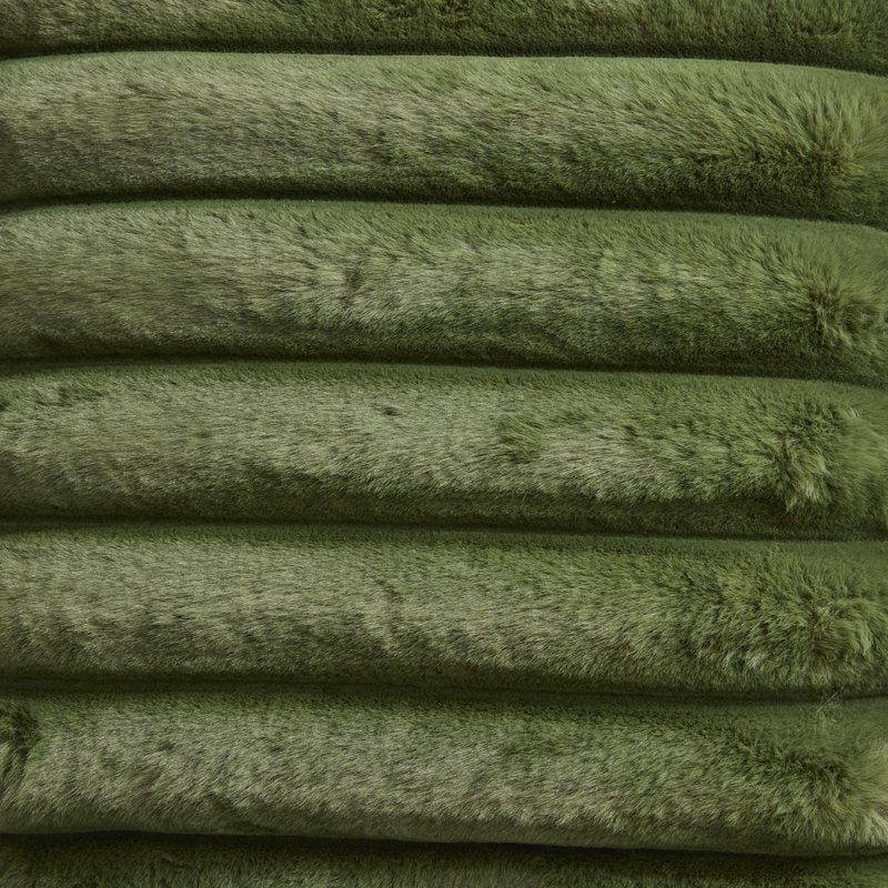 Faux Fur Channel Decorative Throw Pillow - Cypress Tree 22x22 Inches