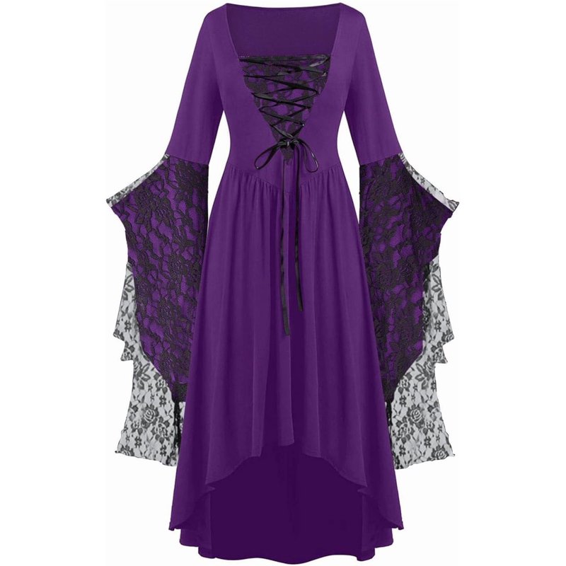Purple Witch Vampire Costume for Women - Plus Size Halloween Dress L