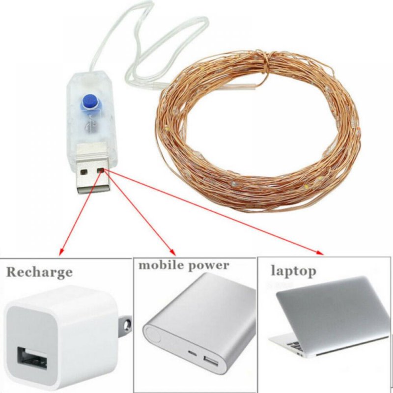 Waterproof LED Fairy String Lights with Remote Control - 65' Cold White, 200 LEDs, USB Operated for Indoor & Outdoor Decor
