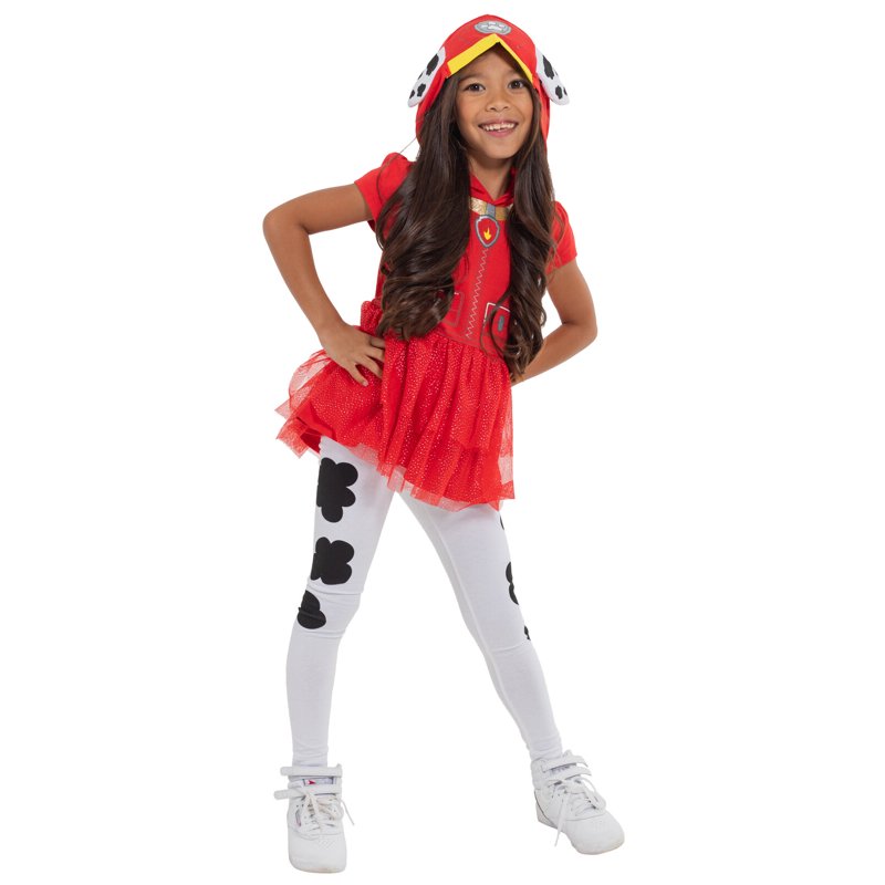 Toddler Girls Paw Patrol Marshall Costume Dress & Leggings Set - Red, 2T