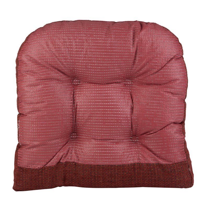 Non-Slip Chair Cushions Set of 2 - 15" x 15" - Red