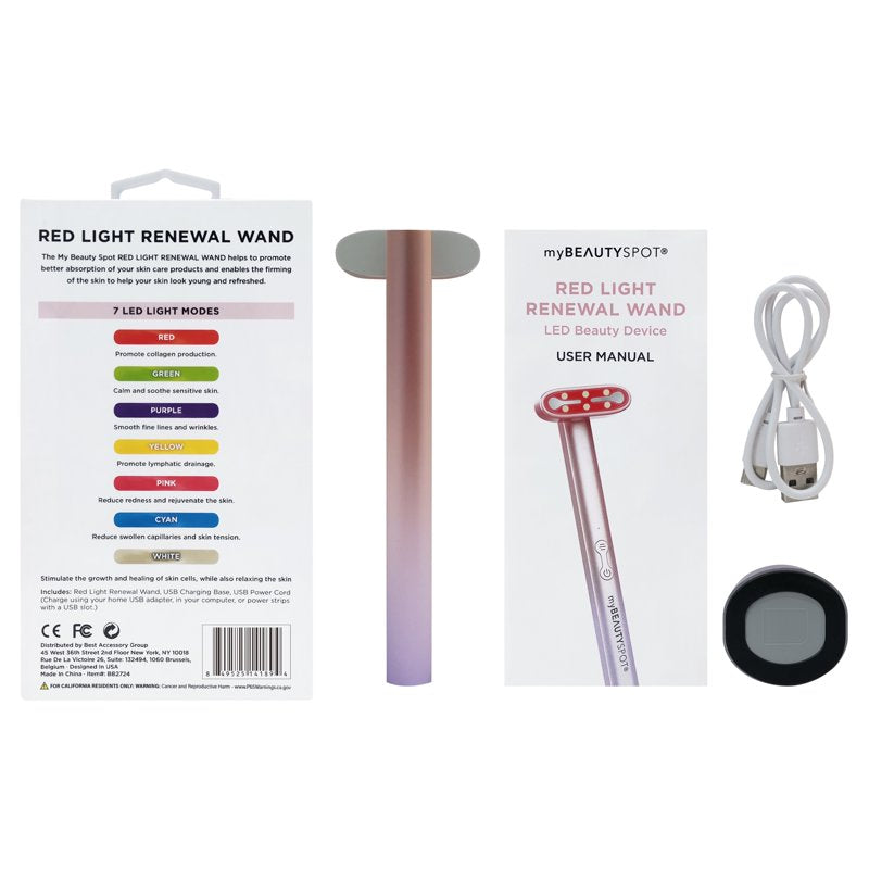 LED Facial Sculpting Wand - Heated Face and Neck Massager for Skin Tightening