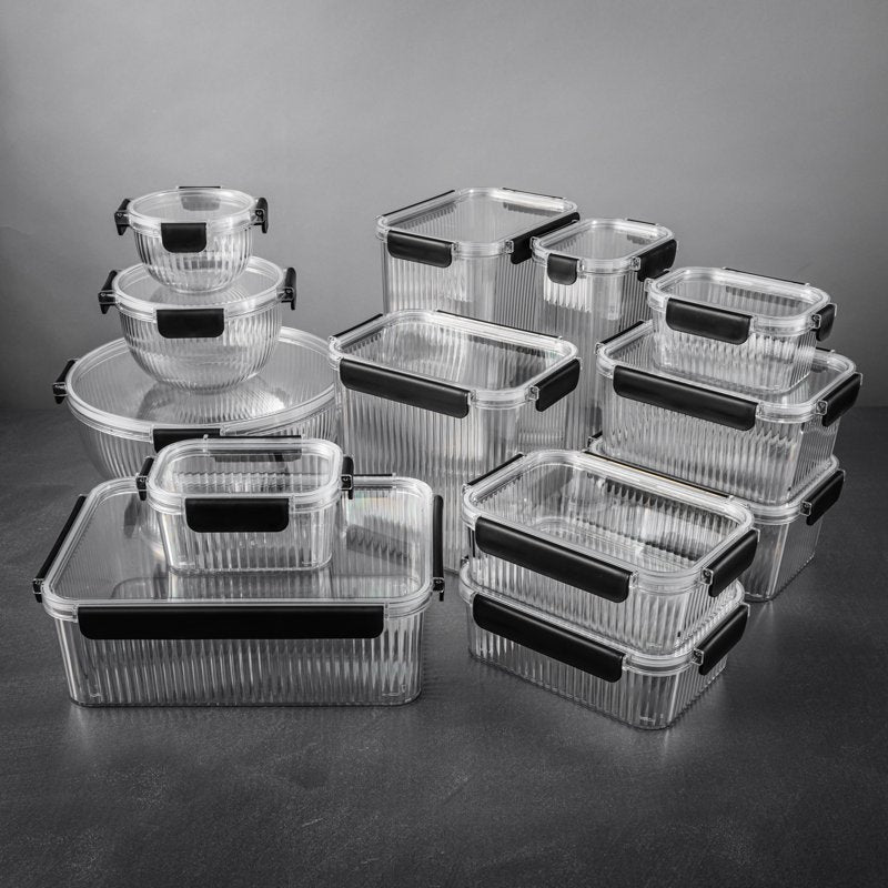 9.3 Cup Clear Ribbed Pantry Storage Container - 2 Pack