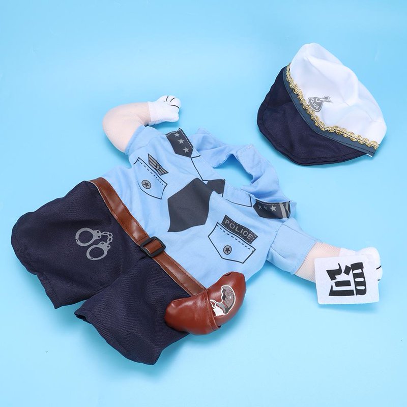 Pet Police Costume for Cats and Dogs Halloween Dress-Up - Penalty Police Uniform