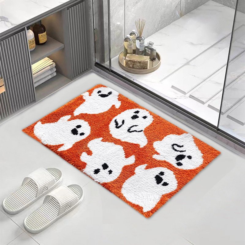 Halloween Non Slip Floor Mat for Indoor & Outdoor Decor - Spooky Design, Absorbent, Durable