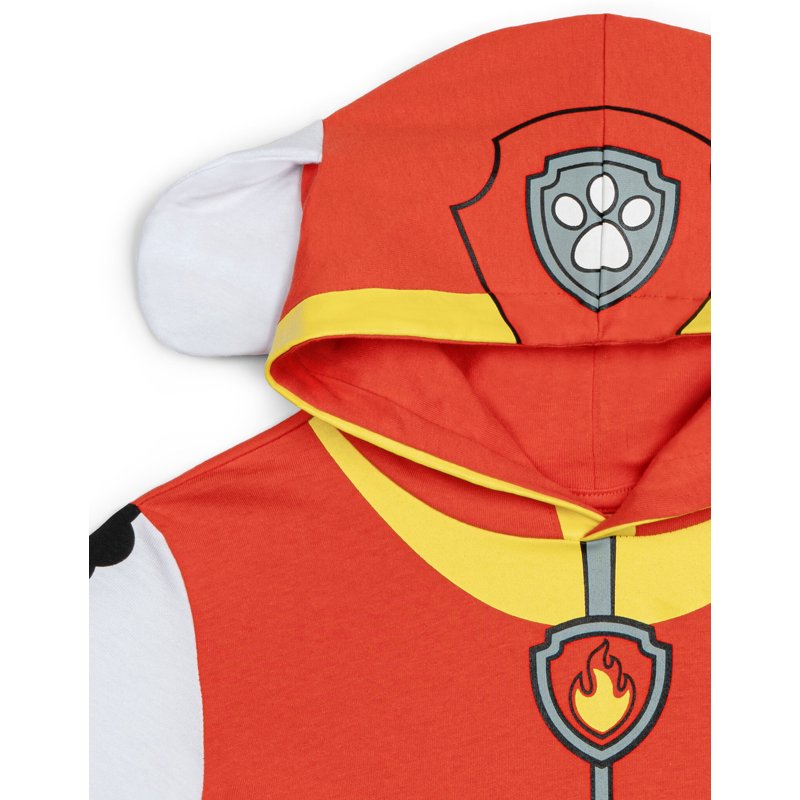 Kids Paw Patrol Hoodie T-Shirt Marshall Bright Red 10-12 - Boys Cosplay Top