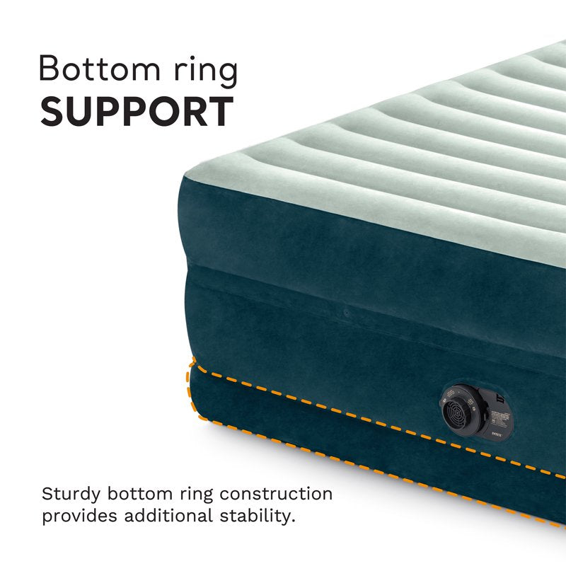 Intex 24-Inch Dream Lux Pillow Top King Airbed with Internal Pump - Green