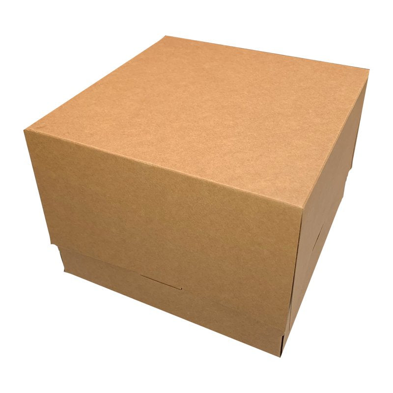 Adjustable Cake Box - 8" x 8" x 6" - Kraft - Single