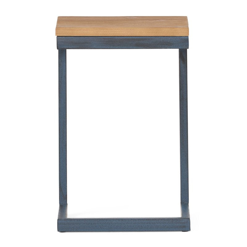 Outdoor Firwood Accent Table - Versatile C-Shape Design