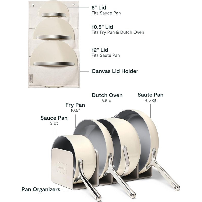 Ceramic Non-Stick Cookware Set - 12 Piece, Sage
