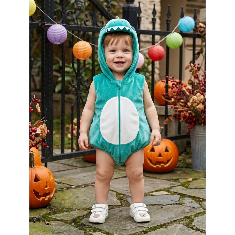 Newborn Baby Boy Dinosaur Costume - Green 12-18 Months Halloween Animal Cosplay Outfit