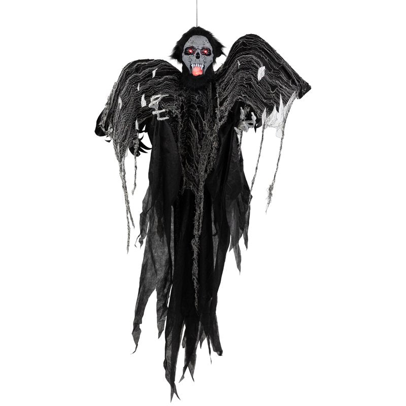 Animated Hanging Zombie Vampire Halloween Decoration - Lights & Sound, 5 Feet