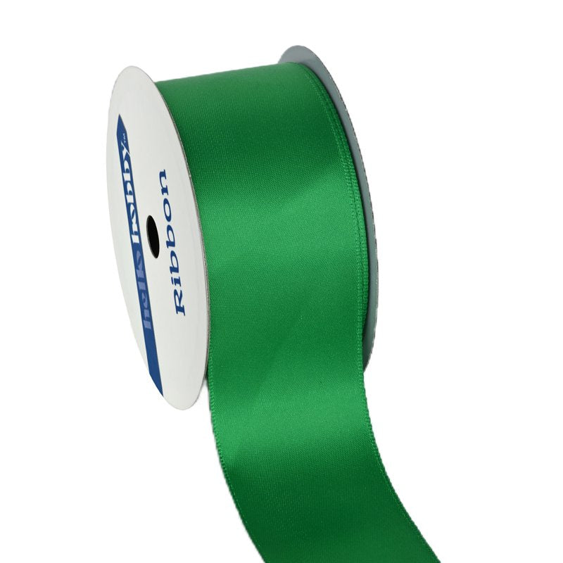 Green Satin Ribbon 1.5 Inch Wide, 7 Yards for Crafting & Gift Wrapping