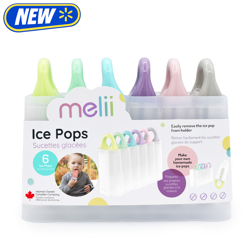 Ice Pop Mold Set - 6 Colorful Popsicle Molds with Tray