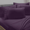 Full Bed Sheet Set with Extra Pillowcases - Eggplant Purple, 6-Piece Microfiber Bedding