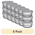 6-Pack Glass Food Storage Containers with Lids, 2 Cup Round