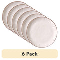 Stoneware Salad Plates - Cream, 6 Pack - Durable & Elegant Design