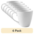 Blush Vivian Stoneware Mug - 6 Pack, White